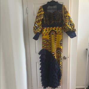 Elegant Multicolor Long Sleeve Dress